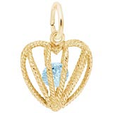 Gold Plated Embrace Love Charm 03 March by Rembrandt Charms