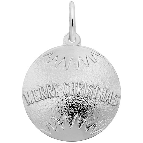 14K White Gold Christmas Ornament Charm by Rembrandt Charms