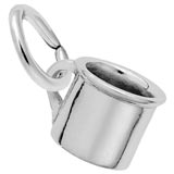 14K White Gold Baby Cup Charm by Rembrandt Charms
