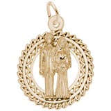 Gold Plate Bride and Groom Charm by Rembrandt Charms