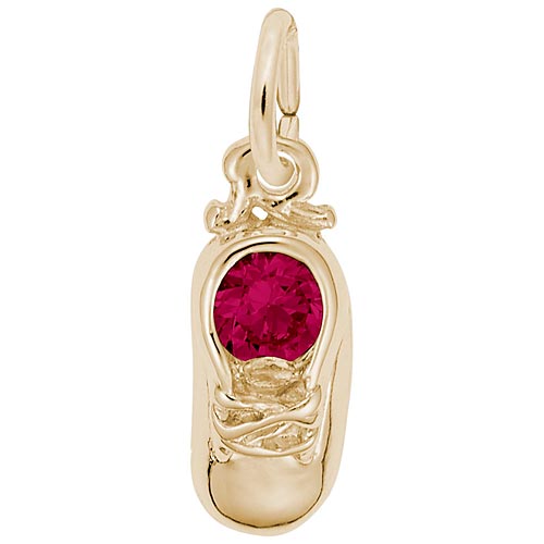 14k Gold 07 Jul Baby Shoe Accent Charm by Rembrandt Charms 14k Gold 07 Jul Baby Shoe Accent Charm by Rembrandt Charms