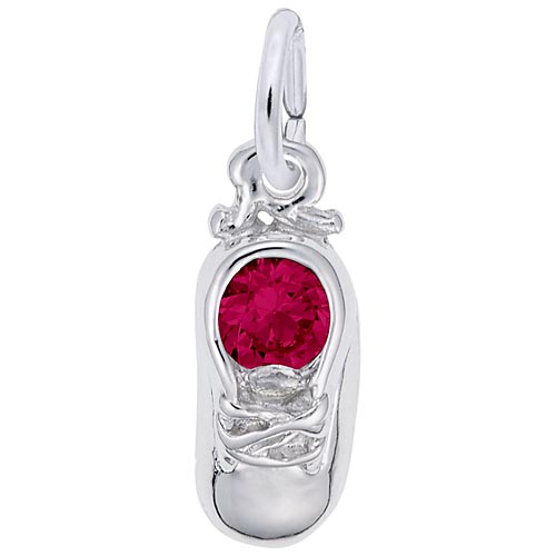 Sterling Silver 07 Jul Baby Shoe Accent Charm by Rembrandt Charms Sterling Silver 07 Jul Baby Shoe Accent Charm by Rembrandt Charms