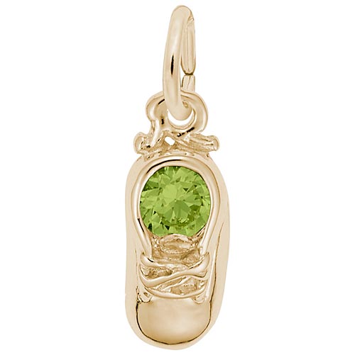 10k Gold 08 Aug Baby Shoe Accent Charm by Rembrandt Charms 10k Gold 08 Aug Baby Shoe Accent Charm by Rembrandt Charms