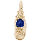 10k Gold 09 Sep Baby Shoe Accent Charm by Rembrandt Charms