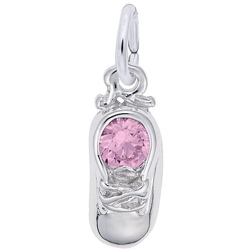 14k White Gold 10 Oct Baby Shoe Accent Charm by Rembrandt Charms 14k White Gold 10 Oct Baby Shoe Accent Charm by Rembrandt Charms