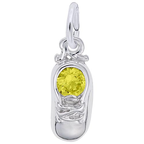 14k White Gold 11 Nov Baby Shoe Accent Charm by Rembrandt Charms 14k White Gold 11 Nov Baby Shoe Accent Charm by Rembrandt Charms