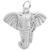 14K White Gold Elephant Head Charm by Rembrandt Charms