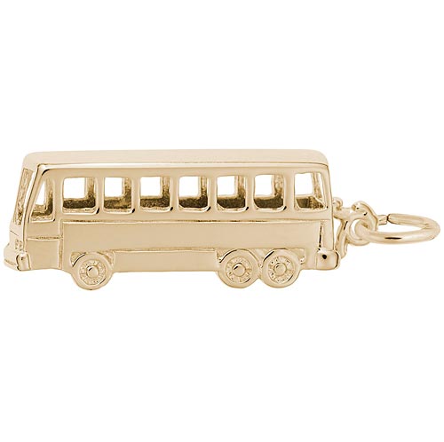 10K Gold Bus Charm by Rembrandt Charms 10K Gold Bus Charm by Rembrandt Charms