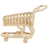 10K Gold Shopping Cart Charm by Rembrandt Charms