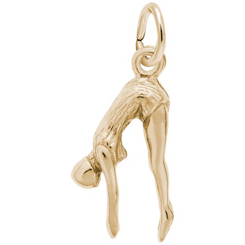 10K Gold Female Diver Charm by Rembrandt Charms 10K Gold Female Diver Charm by Rembrandt Charms