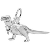 14K White Gold Tyrannosaurus Rex Charm by Rembrandt Charms