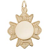 Gold Plated Fire Department Badge by Rembrandt Charms