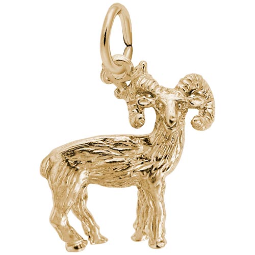 14k Gold Big Horn Sheep Charm by Rembrandt Charms