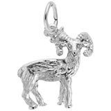 14k White Gold Big Horn Sheep Charm by Rembrandt Charms