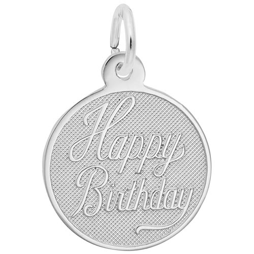 Sterling Silver Happy Birthday Charm by Rembrandt Charms