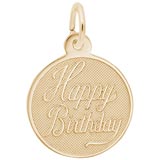 14K Gold Happy Birthday Charm by Rembrandt Charms