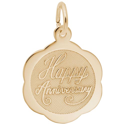 14K Gold Anniversary Charm by Rembrandt Charms 14K Gold Anniversary Charm by Rembrandt Charms