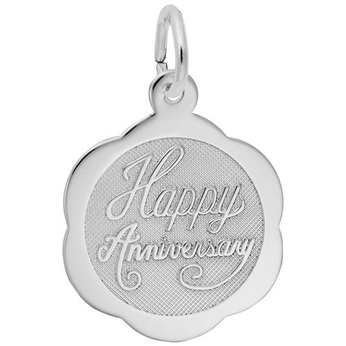 Sterling Silver Anniversary Charm by Rembrandt Charms Sterling Silver Anniversary Charm by Rembrandt Charms