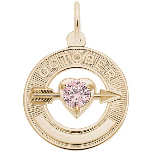 14k Gold 10 Oct Month of Love Charm 14k Gold 10 Oct Month of Love Charm