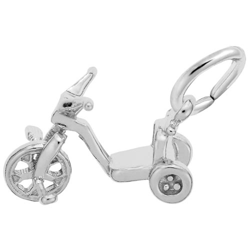 14k White Gold Tricycle Charm by Rembrandt Charms