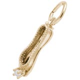 10K Gold Ballet Slipper with Pearl Charm by Rembrandt Charms