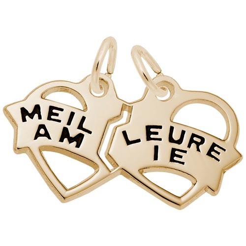 Rembrandt Meilleure Amie Break Apart Heart Charm, Gold Plate Rembrandt Meilleure Amie Break Apart Heart Charm, Gold Plate