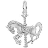 14K White Gold Carousel Horse Charm by Rembrandt Charms
