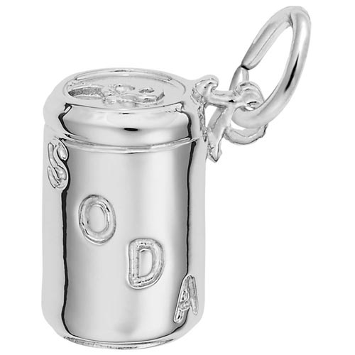 14K White Gold Soda Can Charm by Rembrandt Charms