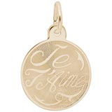 Rembrandt Je T'aime Disc Charm, 10K Yellow Gold