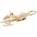 Gold Plated Snowmobile Charm by Rembrandt Charms