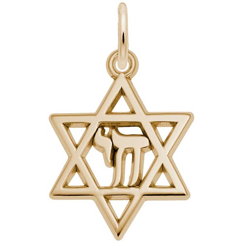 Gold Plated Star of David Charm by Rembrandt Charms Gold Plated Star of David Charm by Rembrandt Charms