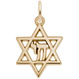 10K Gold Star of David Charm by Rembrandt Charms
