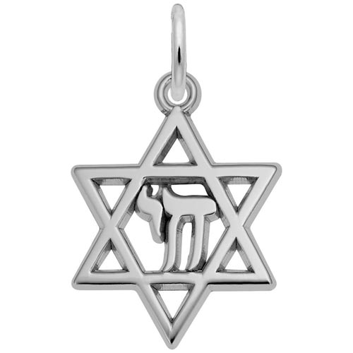 14K White Gold Star of David Charm by Rembrandt Charms 14K White Gold Star of David Charm by Rembrandt Charms