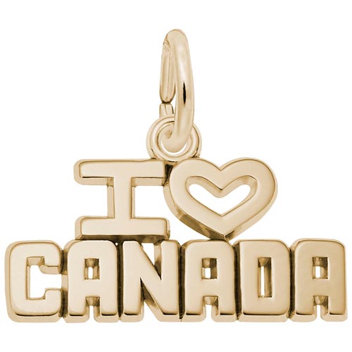 14K Gold I Love Canada Charm by Rembrandt Charms 14K Gold I Love Canada Charm by Rembrandt Charms