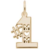 14K Gold Number One Mom Charm by Rembrandt Charms