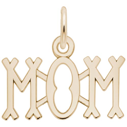 Gold Plated Mom Charm by Rembrandt Charms