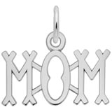 14K White Gold Mom Charm by Rembrandt Charms