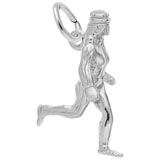 14K White Gold Female Jogger Charm by Rembrandt Charms