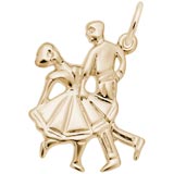 Gold Plate Dancing Couple Charm by Rembrandt Charms