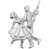 14K White Gold Dancing Couple Charm by Rembrandt Charms