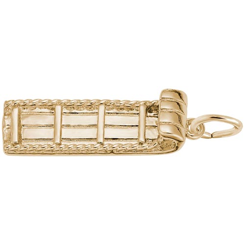 Gold Plate Toboggan Charm by Rembrandt Charms