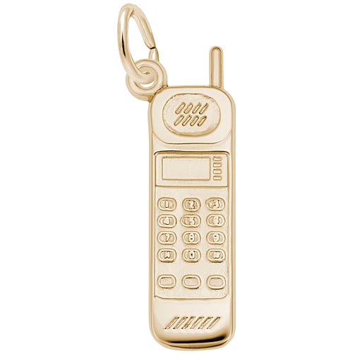 14K Gold Cell Phone Charm by Rembrandt Charms 14K Gold Cell Phone Charm by Rembrandt Charms