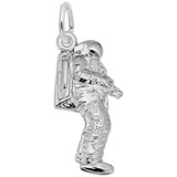 14K White Gold Astronaut Charm by Rembrandt Charms