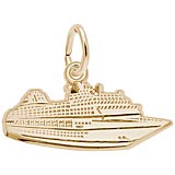 14K Gold Flat Cruise Ship Charm by Rembrandt Charms