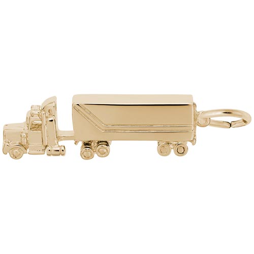 Gold Plated Semi Truck Charm by Rembrandt Charms