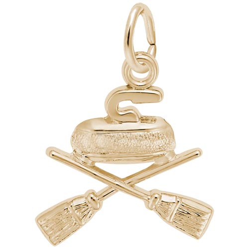 Gold Plate Curling Charm by Rembrandt Charms Gold Plate Curling Charm by Rembrandt Charms