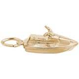Gold Plate Jet Ski Charm by Rembrandt Charms