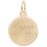 14K Gold Happy Anniversary Disc by Rembrandt Charms
