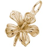 14K Gold Hibiscus Charm by Rembrandt Charms