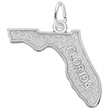 14K White Gold Florida Charm by Rembrandt Charms